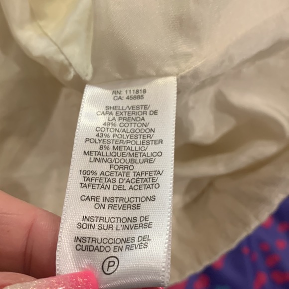 Michael Kors zebra print dressy shirt size 8 - Picture 11 of 11